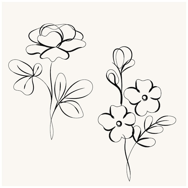 Página para colorear aislada de flores de primavera para niños
