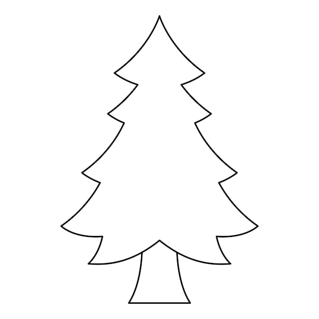 Página para colorear con árbol de navidad para niños | Vector Premium Página para colorear con árbol de navidad para niños | Vector Premium