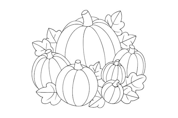 Página para colorear de calabaza de Halloween para niños
