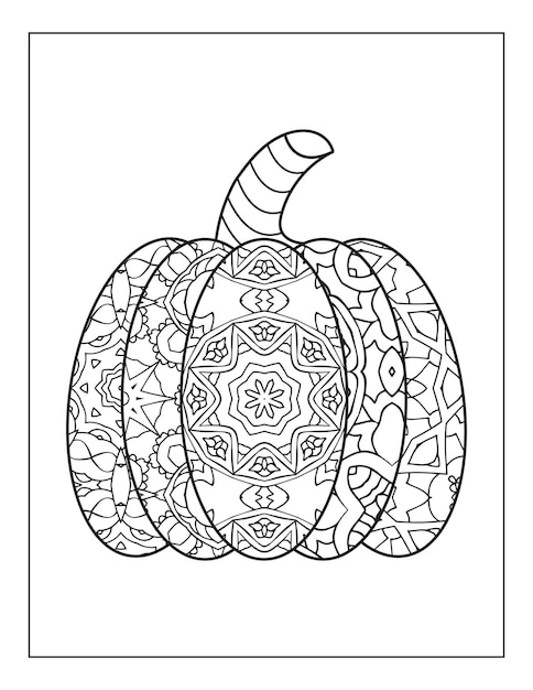 Página para colorear de calabaza de Halloween