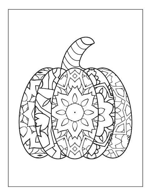 Página para colorear de calabaza de Halloween