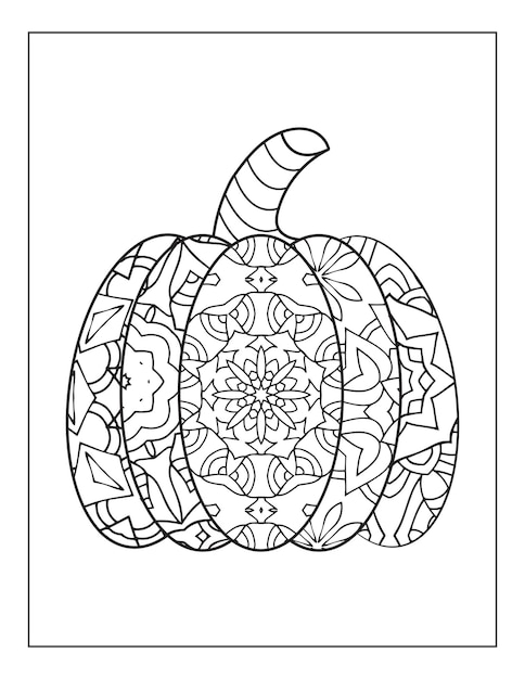 Página para colorear de calabaza de Halloween