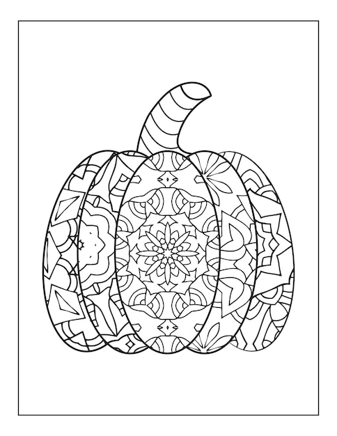 Página para colorear de calabaza de halloween