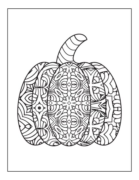 Página para colorear de calabaza de Halloween