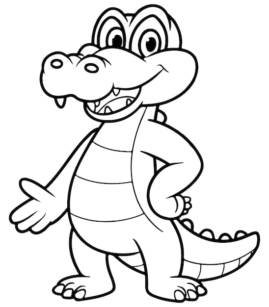 Página para colorear de cocodrilo