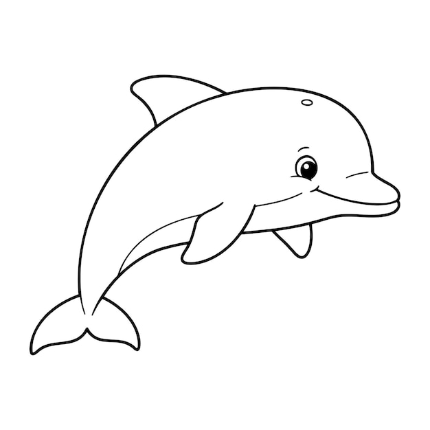 Página para colorear para los delfines