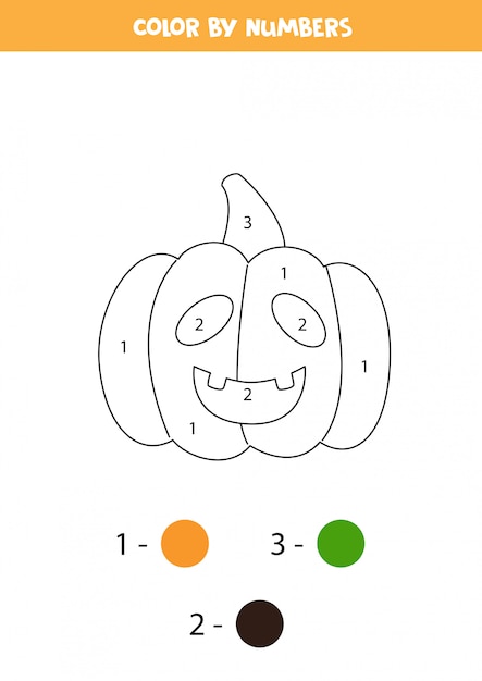 Página para colorear con dibujos animados de calabaza de halloween.