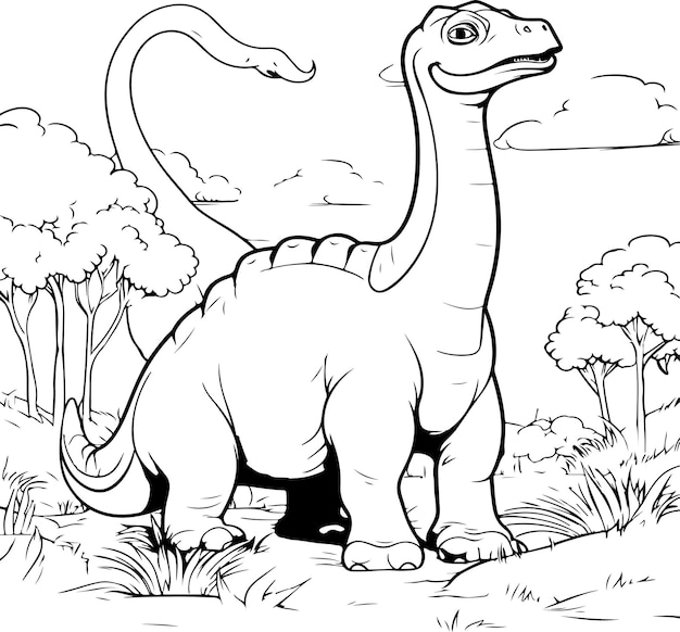 página para colorear para dinosaurios