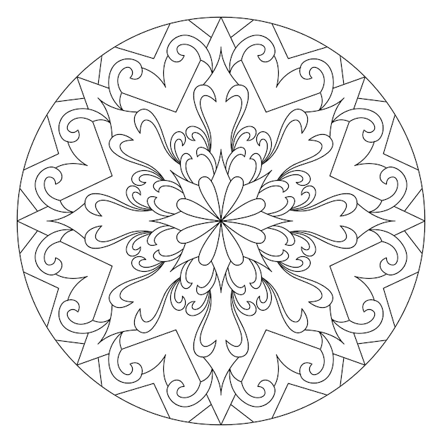 Página para colorear de diseño de mandala de estrellas ornamentales para adultos | Vector Premium Página para colorear de diseño de mandala de estrellas ornamentales para adultos | Vector Premium