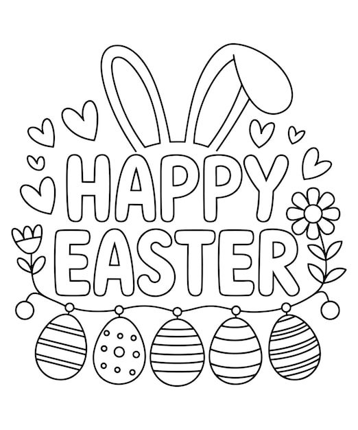Página para colorear Feliz Pascua