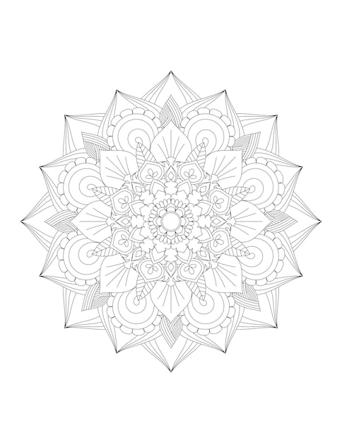 Página para colorear de flores. mándala Mándala de flores. Página Para Colorear