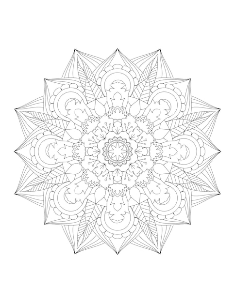 Página para colorear de flores. mándala Mándala de flores. Página Para Colorear