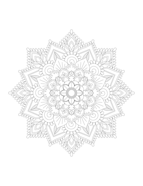 Página para colorear de flores. mándala Mándala de flores. Página Para Colorear