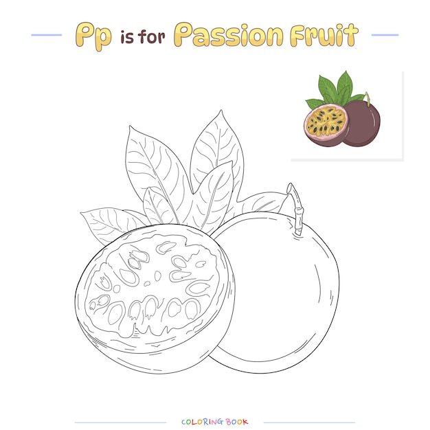 Página para colorear Fruto de la Pasión