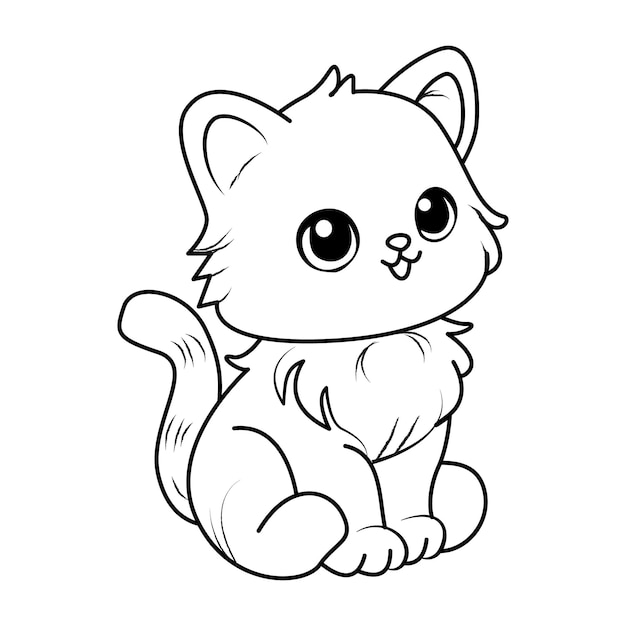 Página para colorear de gatitos para niños