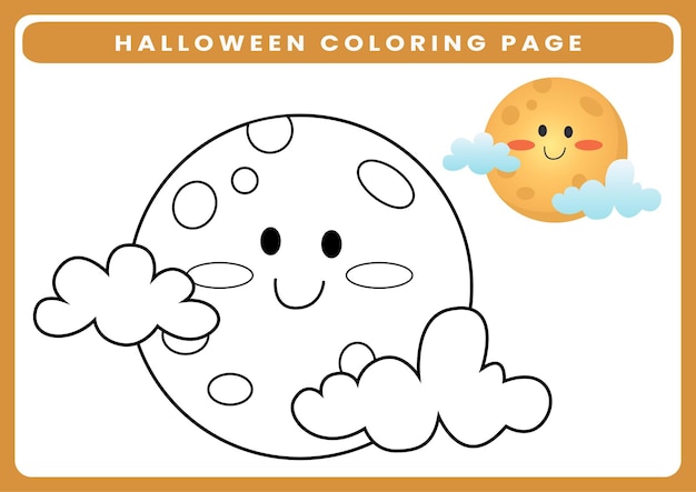 Página para colorear de halloween para niños