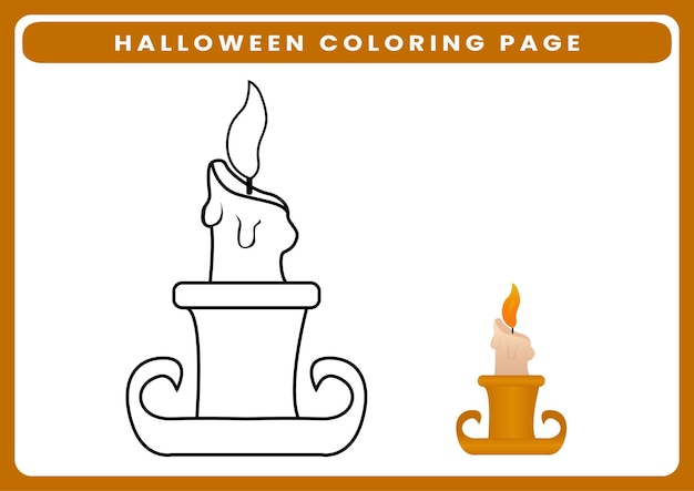 Página para colorear de halloween para niños