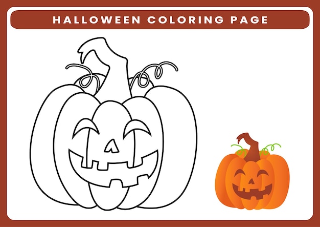 Página para colorear de Halloween para niños