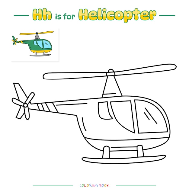 Página de colorear Helicóptero 3