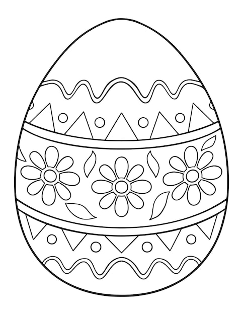 Página para colorear de huevos de Pascua estampados