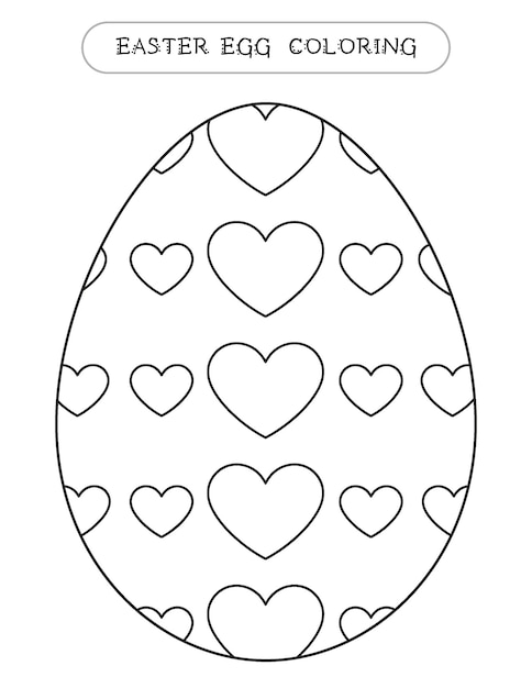 Página para colorear de huevos de Pascua para niños Actividad de Pascua para preescolar y jardín de infantes Hoja de trabajo