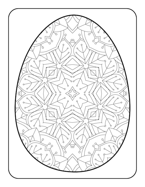 Página para colorear de huevos de Pascua Página para colorear de conejito de Pascua Página para colorear de Pascua para adultos y niños