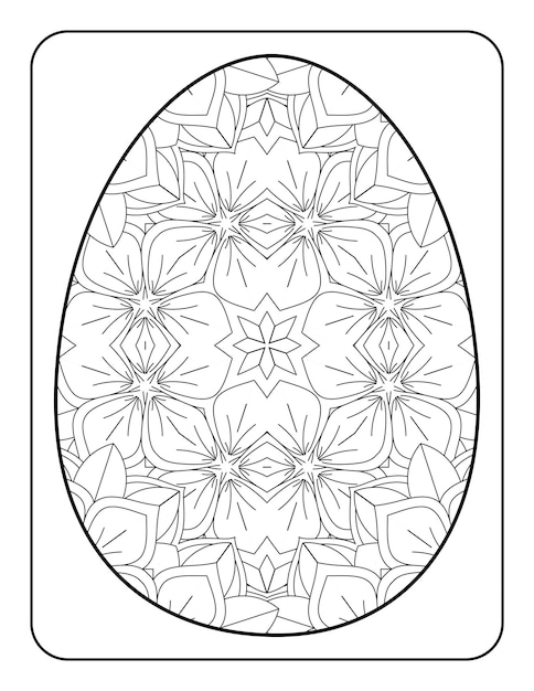 Página para colorear de huevos de Pascua Página para colorear de conejito de Pascua Página para colorear de Pascua para adultos y niños