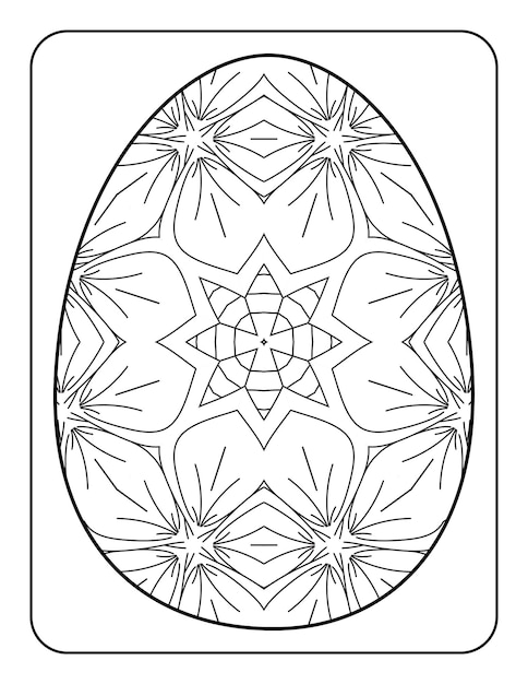 Página para colorear de huevos de Pascua Página para colorear de conejito de Pascua Página para colorear de Pascua para adultos y niños
