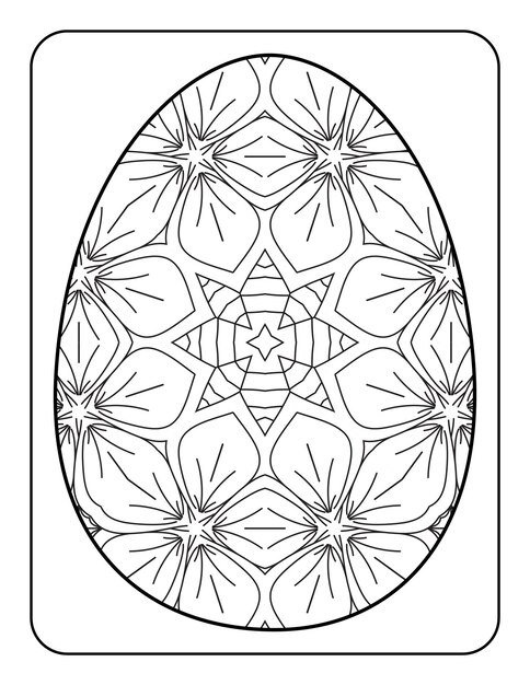 Página para colorear de huevos de Pascua Página para colorear de conejito de Pascua Página para colorear de Pascua para adultos y niños