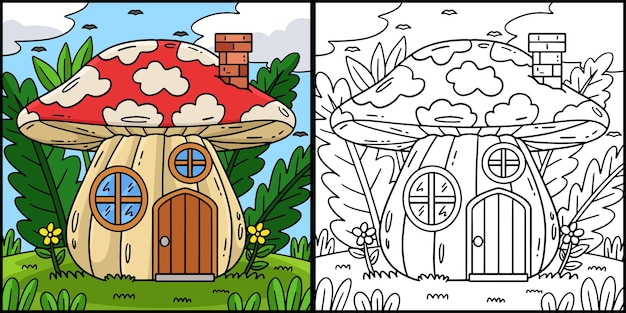 Página para colorear Ilustración en color