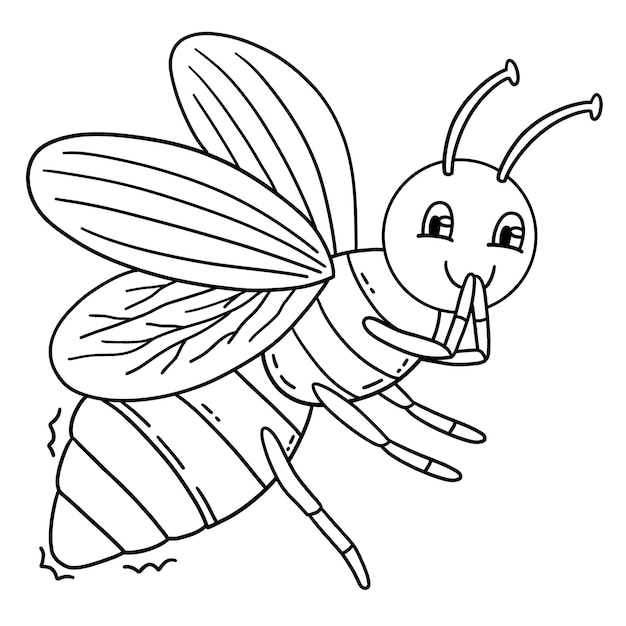 Página de colorear de insectos, luciérnagas y animales aislados