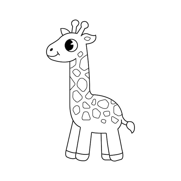 Página de colorear para la jirafa