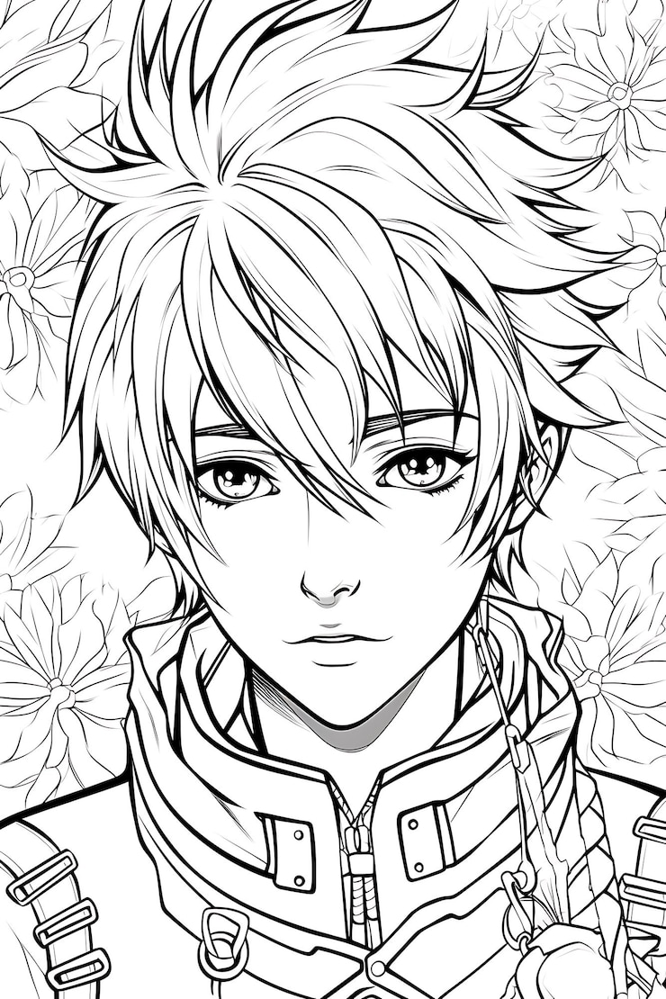 Vector página para colorear kawaii