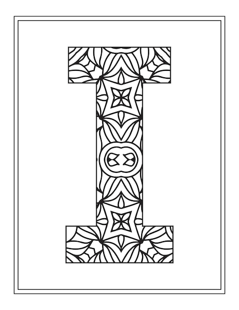 Página para colorear de letras del alfabeto para niños