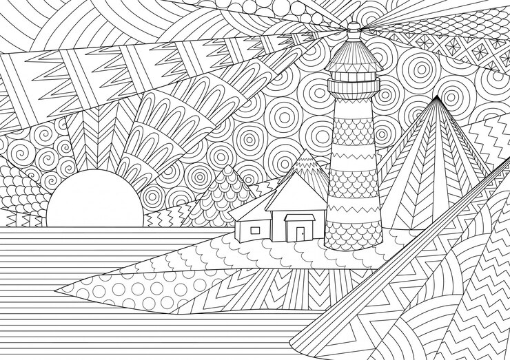Página para colorear. Libro para colorear para adultos.