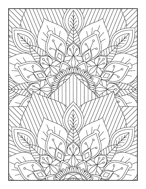 Pagina para colorear mandala floral libro para colorear floral libro para colorear floral para adolescentes