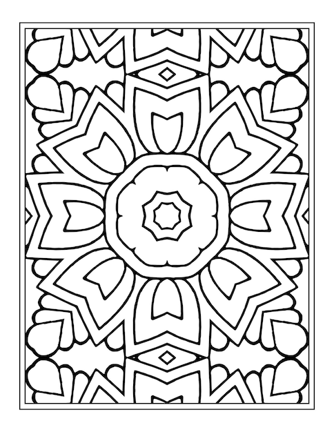 Vector página para colorear mandala para libro para colorear