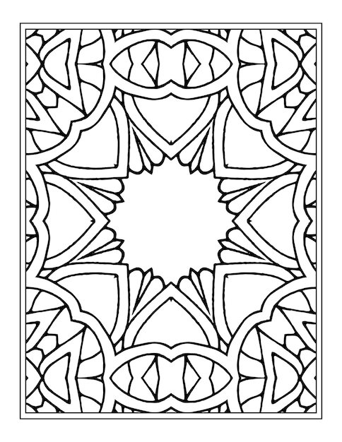 Página para colorear mandala para libro para colorear