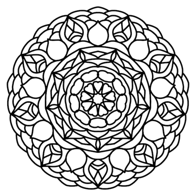 Página para colorear de mandala para niños
