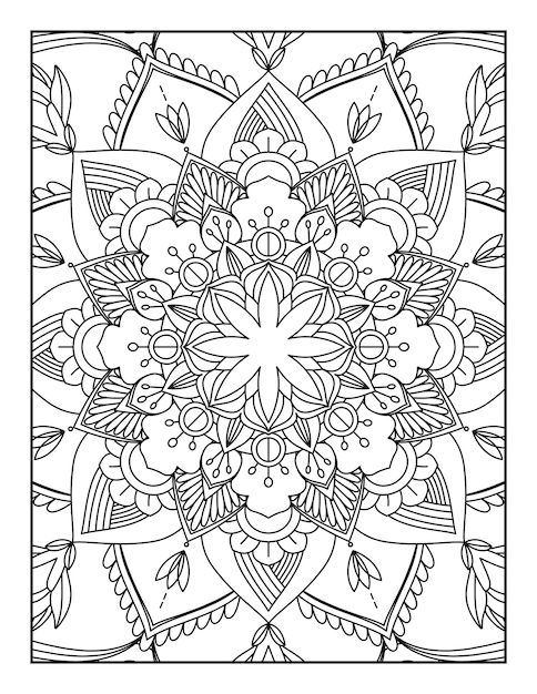 Página para colorear de mandalas. Página para colorear. mándala