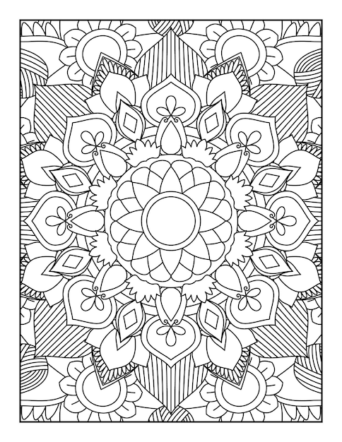 Página para colorear de mandalas. Página para colorear. mándala