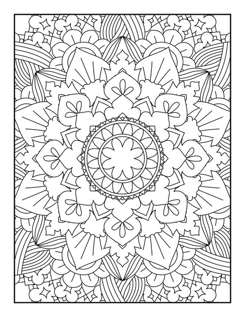 Página para colorear de mandalas. Página para colorear. mándala