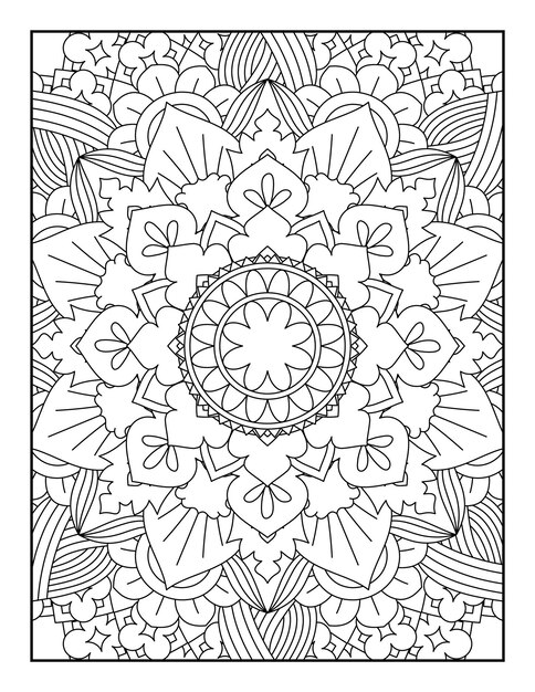 Página para colorear de mandalas. Página para colorear. mándala