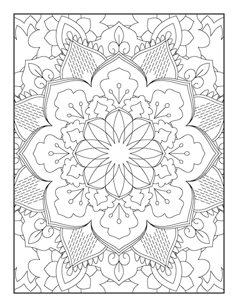 Página para colorear de mandalas. Página para colorear. mándala