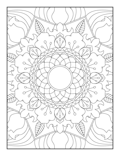 Página para colorear de mandalas. Página Para Colorear