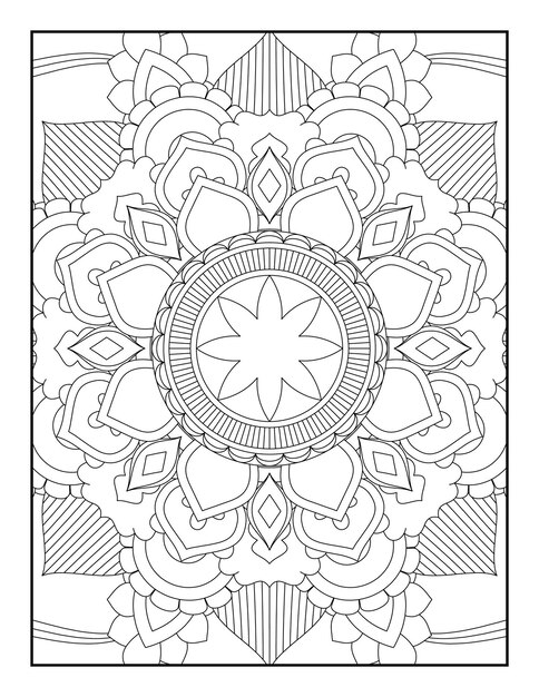 Página para colorear de mandalas. Página Para Colorear