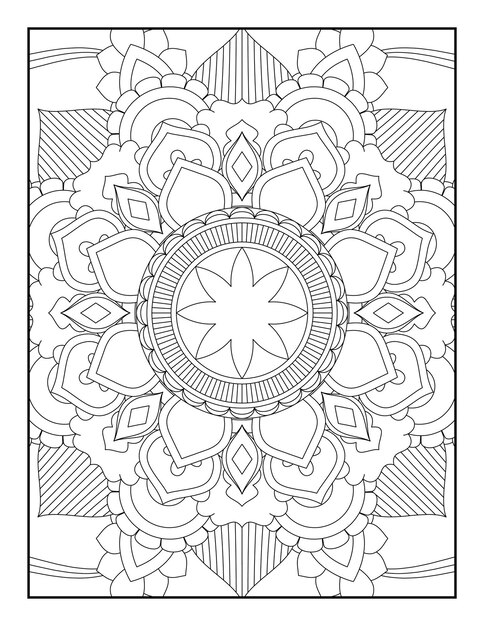 Página para colorear de mandalas. página para colorear