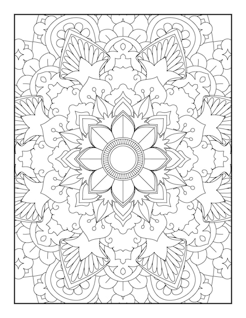 Página para colorear de mandalas. Página Para Colorear