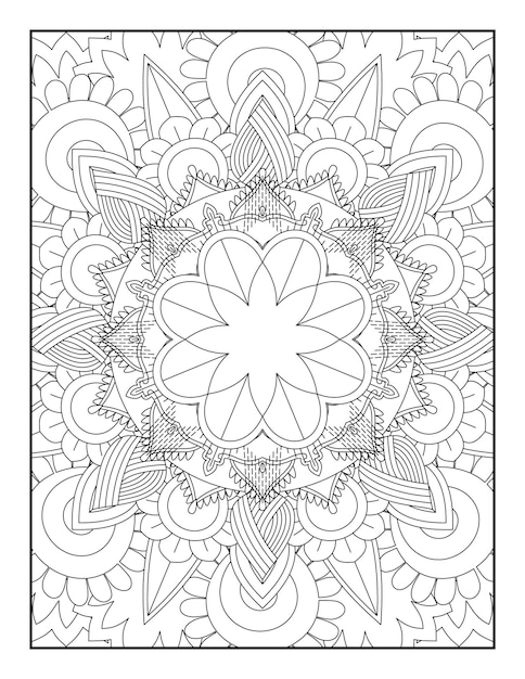 Página para colorear de mandalas. Página Para Colorear