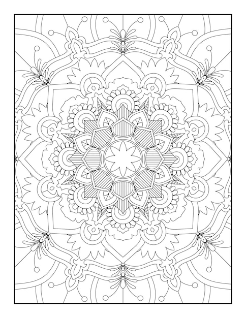 Página para colorear de mandalas. página para colorear